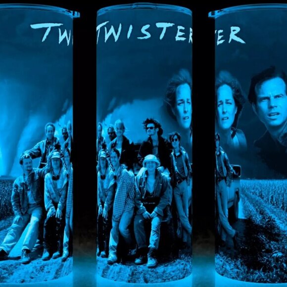 Glow in the Dark Twister 90s Tornado Chasing Movie Cup Mug Tumbler 20oz - Picture 1 of 4